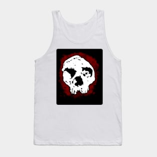 Dark and Gritty Neanderthal Skull Caveman Tank Top